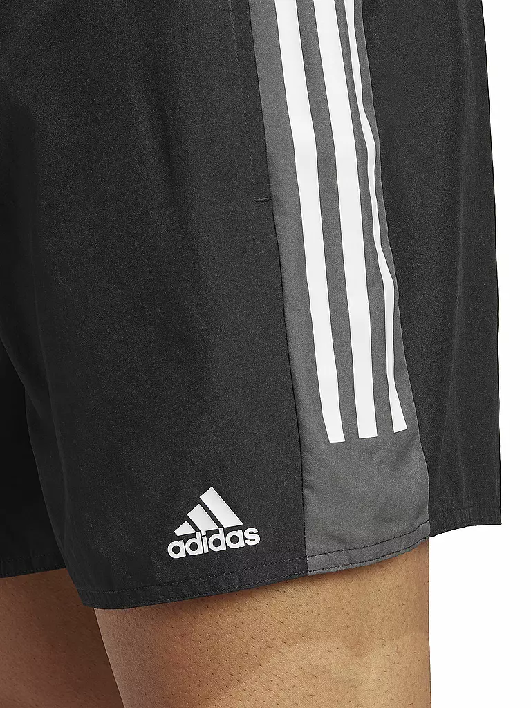 ADIDAS | Herren Badeshort Short Length Colorblock 3-Streifen | schwarz