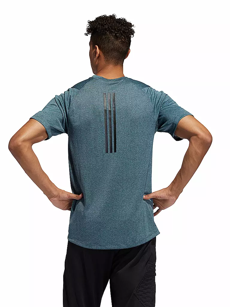 ADIDAS | Herren Fitness-Shirt FreeLift Tech Climacool Fitted | petrol