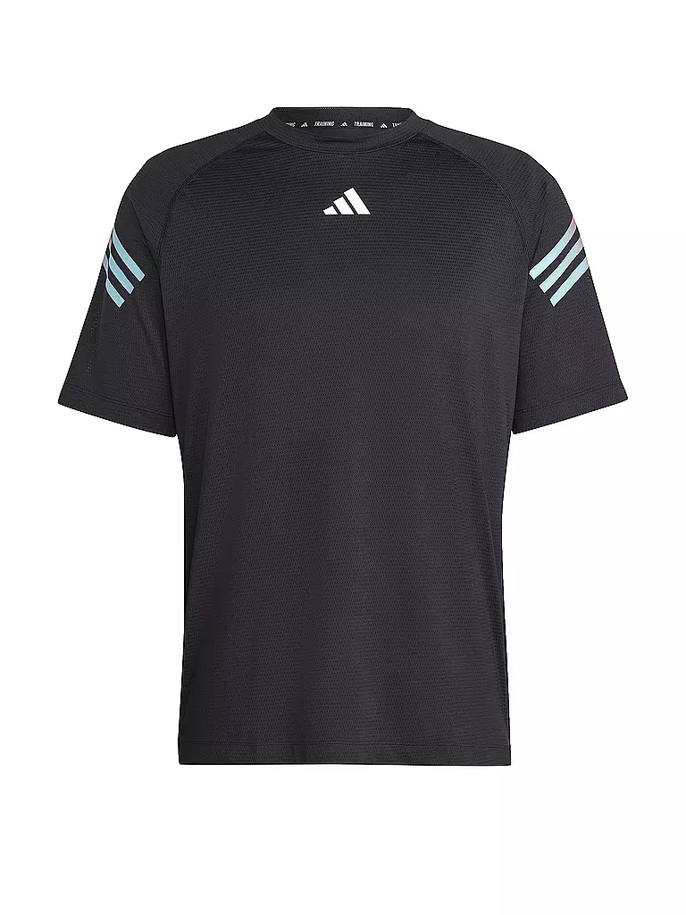 ADIDAS | Herren Fitnessshirt Train Icons 3-Streifen Training | schwarz