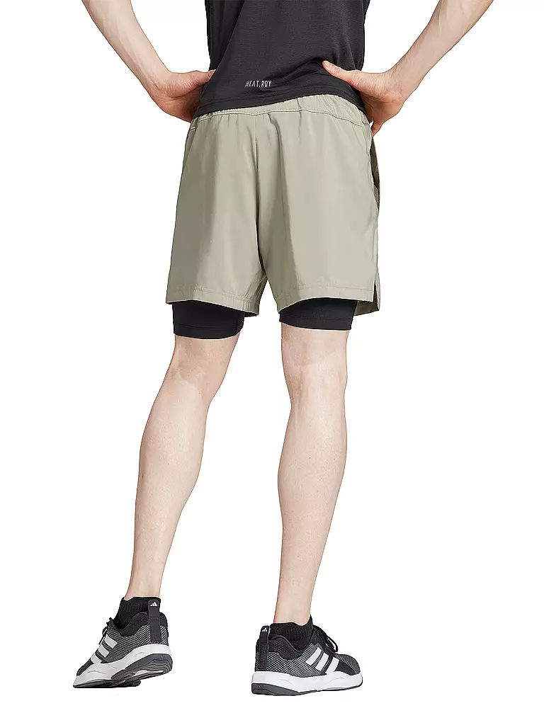 ADIDAS | Herren Fitnessshort Gym 2in1 | camel