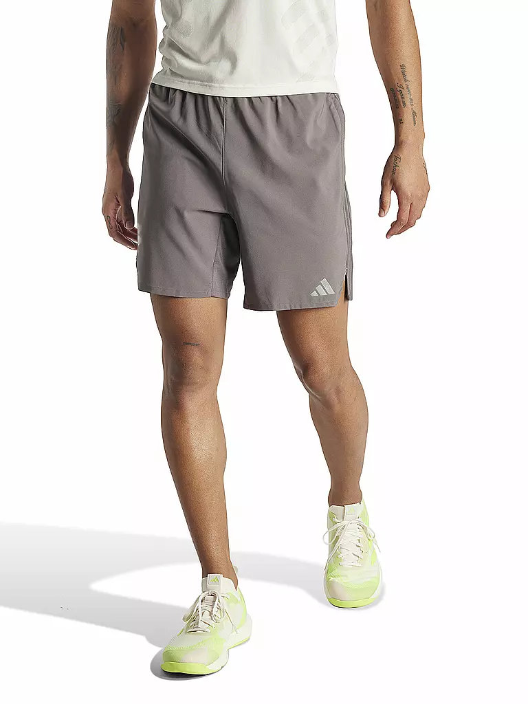 ADIDAS | Herren Fitnessshort HIIT Workout 3-Streifen | grau