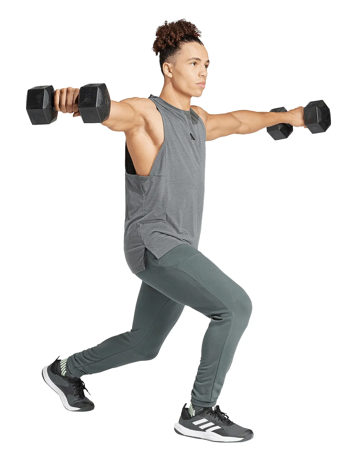 ADIDAS | Herren Fitnesstank D4T | grau