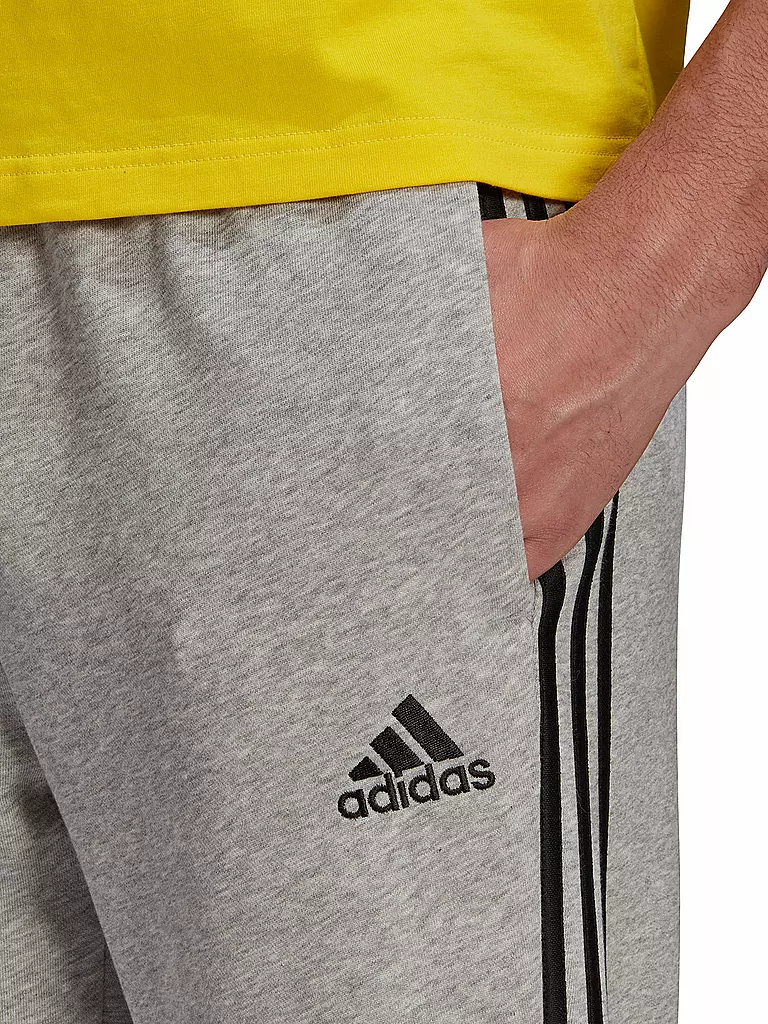 ADIDAS | Herren Jogginghose French Terry Tapered Cuff 3-Streifen | grau