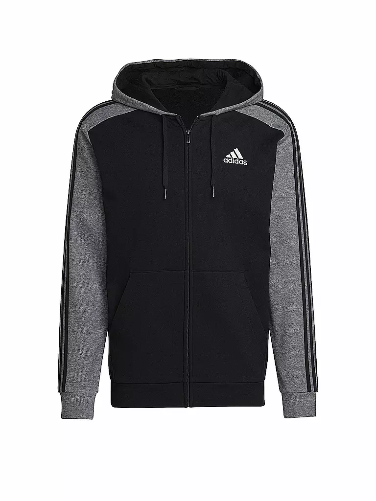 ADIDAS | Herren Kapuzenjacke Essentials Mélange French Terry | schwarz