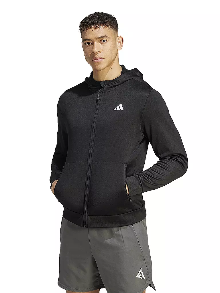 ADIDAS | Herren Kapuzenjacke TR-ES+FZ | schwarz