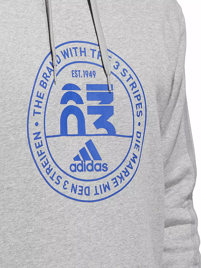 ADIDAS | Herren Kapuzenpullover Basics Emblem Graphic | grau