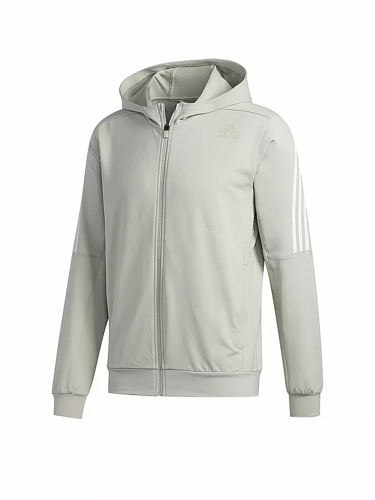 ADIDAS | Herren Kapuzenweste Aeroready 3-Streifen | grau