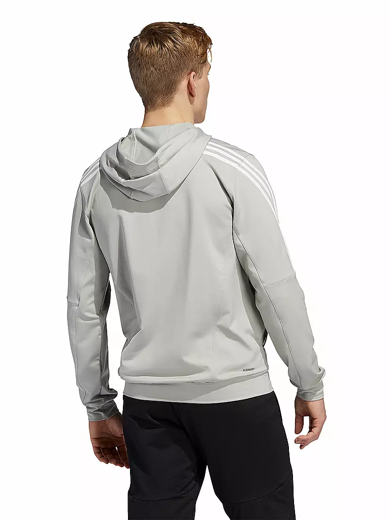 ADIDAS | Herren Kapuzenweste Aeroready 3-Streifen | grau