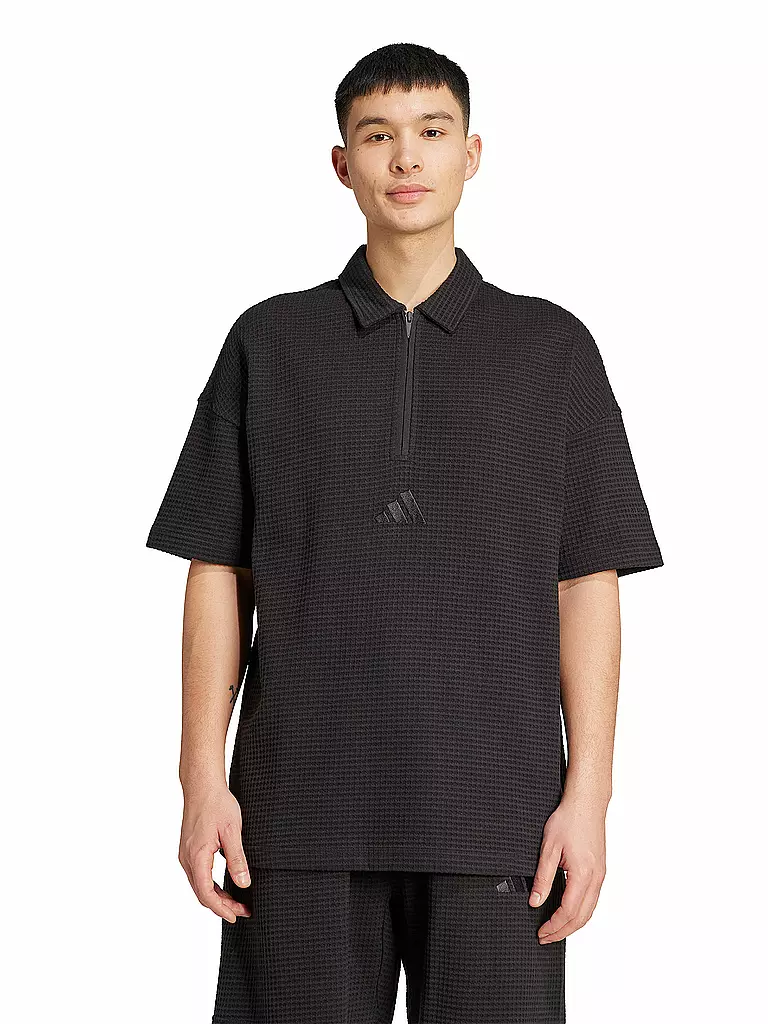 ADIDAS | Herren Polo ALL SZN Waffelstrick | schwarz