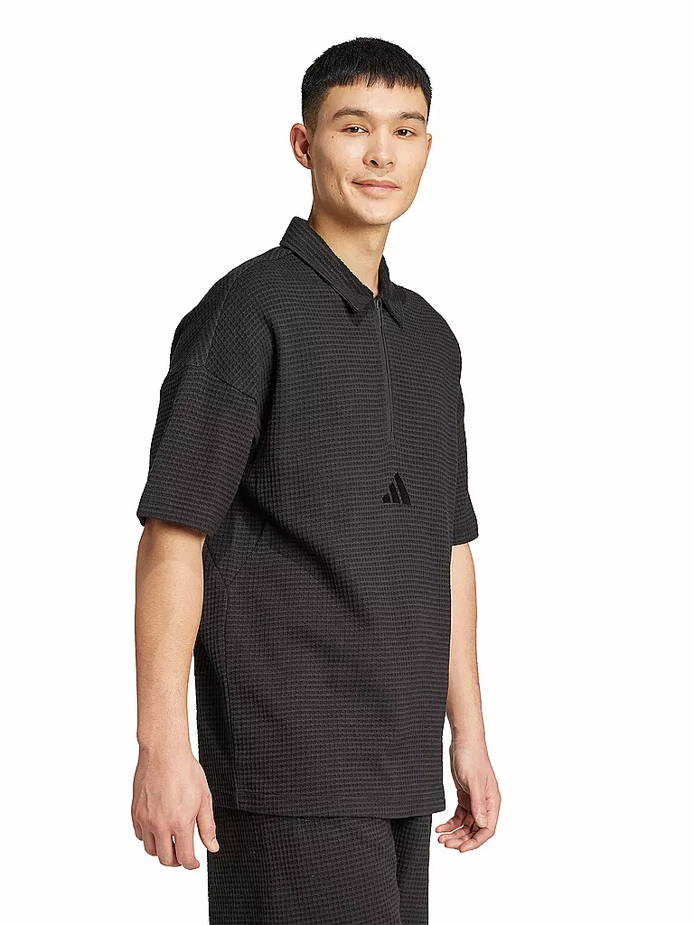 ADIDAS | Herren Polo ALL SZN Waffelstrick | schwarz