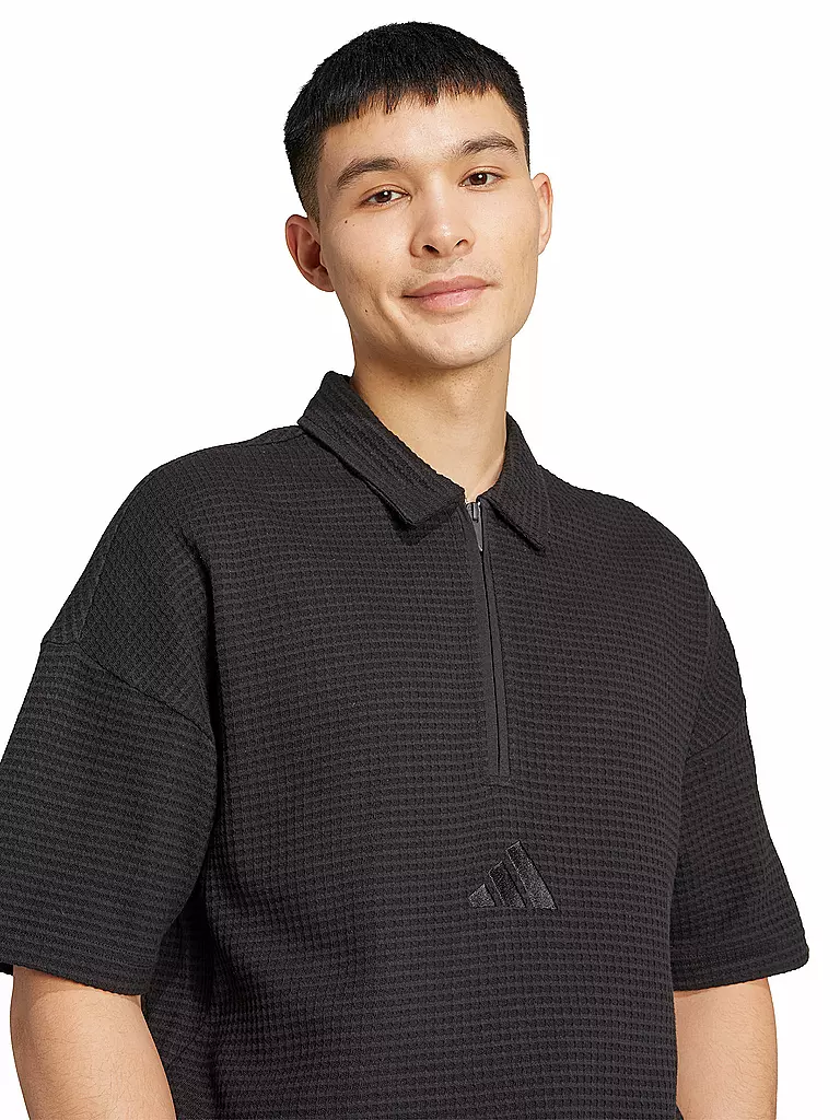 ADIDAS | Herren Polo ALL SZN Waffelstrick | schwarz