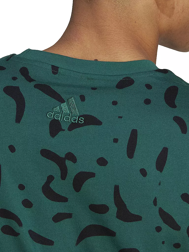 ADIDAS | Herren T-Shirt Essentials Single Logo | dunkelgrün