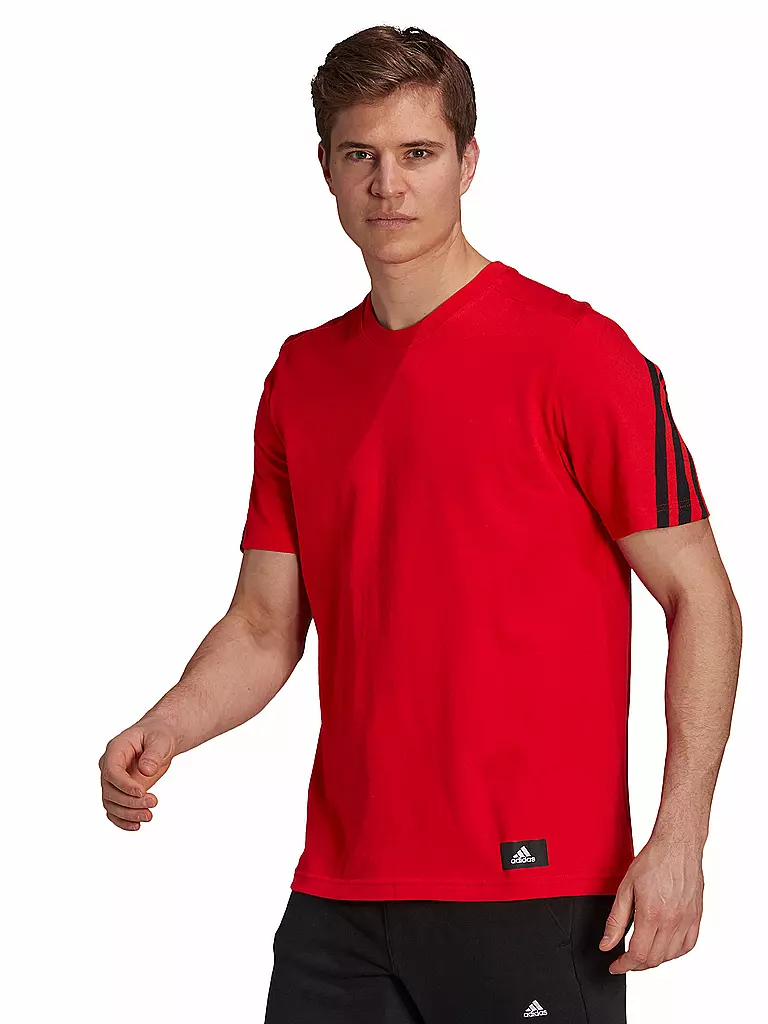 ADIDAS | Herren T-Shirt Sportswear Future Icons 3-Streifen | rot