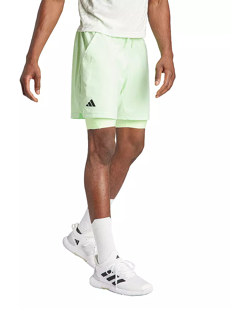 ADIDAS | Herren Tennis Short/Tight Set HEAT.RDY | grün