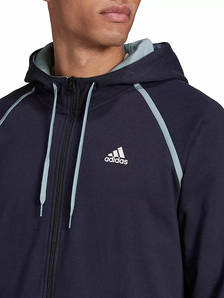 ADIDAS | Herren Trainingsanzug Cotton Piping | blau