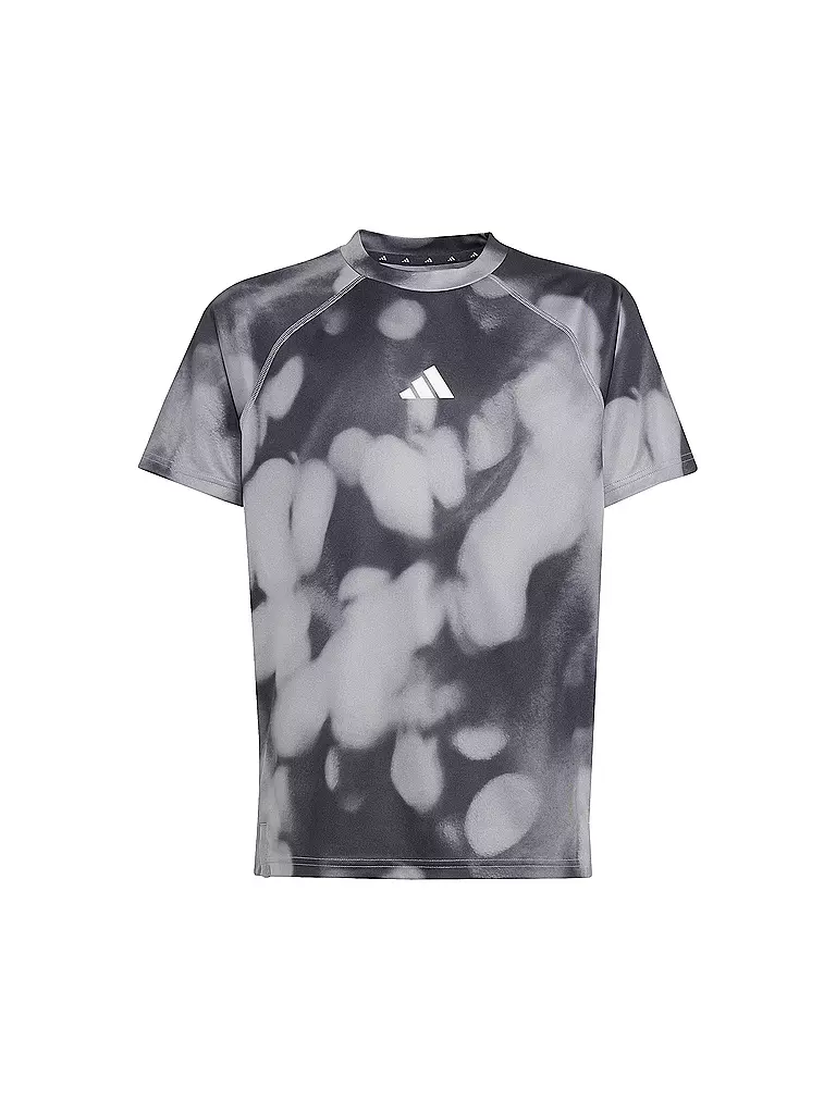 ADIDAS | Jungen Fitnessshirt Allover-Grafik | grau