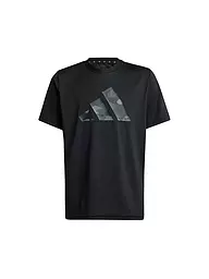 ADIDAS | Kinder Fitnessshirt Train Essentials Seasonal Print | schwarz
