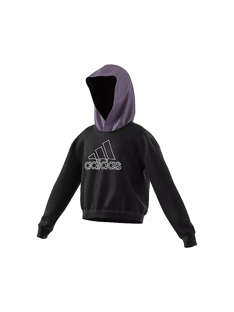 ADIDAS | Mädchen Hoodie Winter Glam Fleece Loose Crop | schwarz