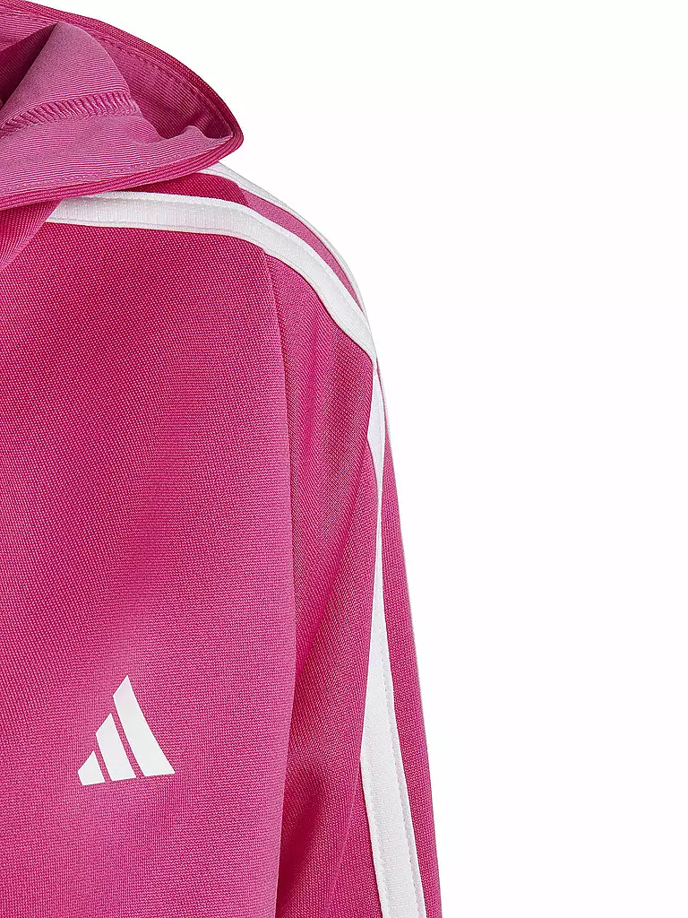 ADIDAS | Mädchen Kapuzenjacke Train Essentials AEROREADY Regular-Fit 3-Streifen | rosa