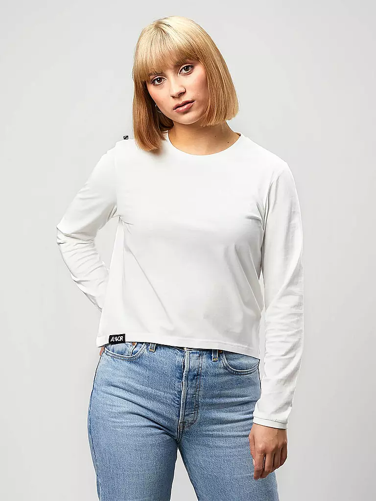 AEVOR | Damen Shirt  La Vokuhila | weiß