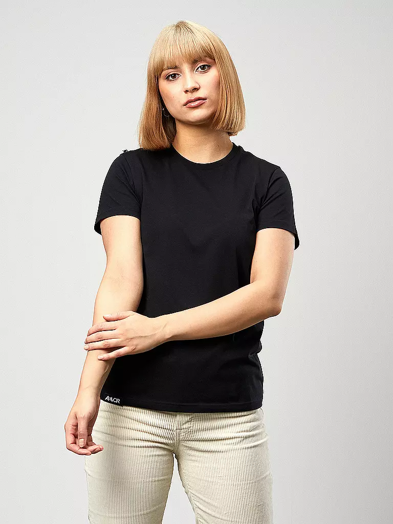 AEVOR | Damen T-Shirt Basic | schwarz