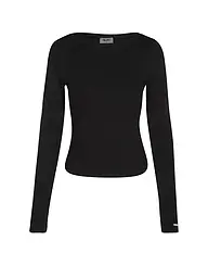 AIM'N | Damen Shirt Ribbed | schwarz