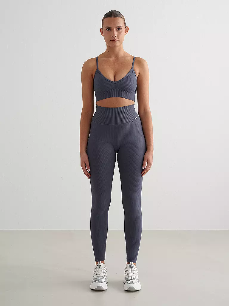 AIM'N | Damen Sport-BH Ribbed Seamless Cropped | dunkelblau