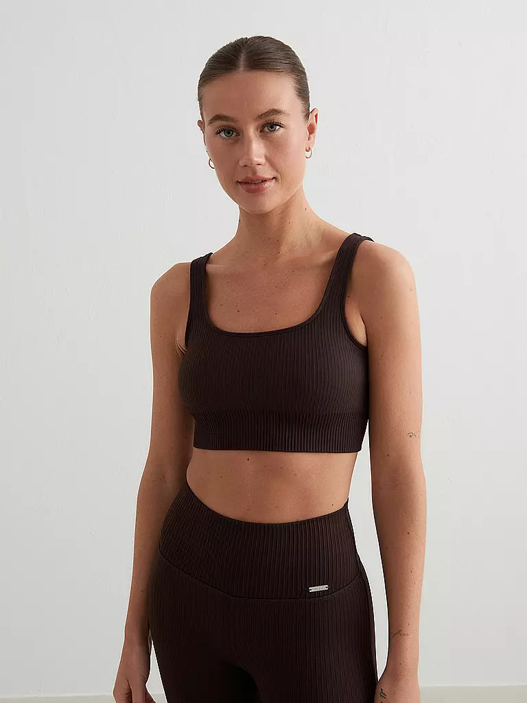 AIM'N | Damen Sport-BH Ribbed Seamless Medium Support | braun