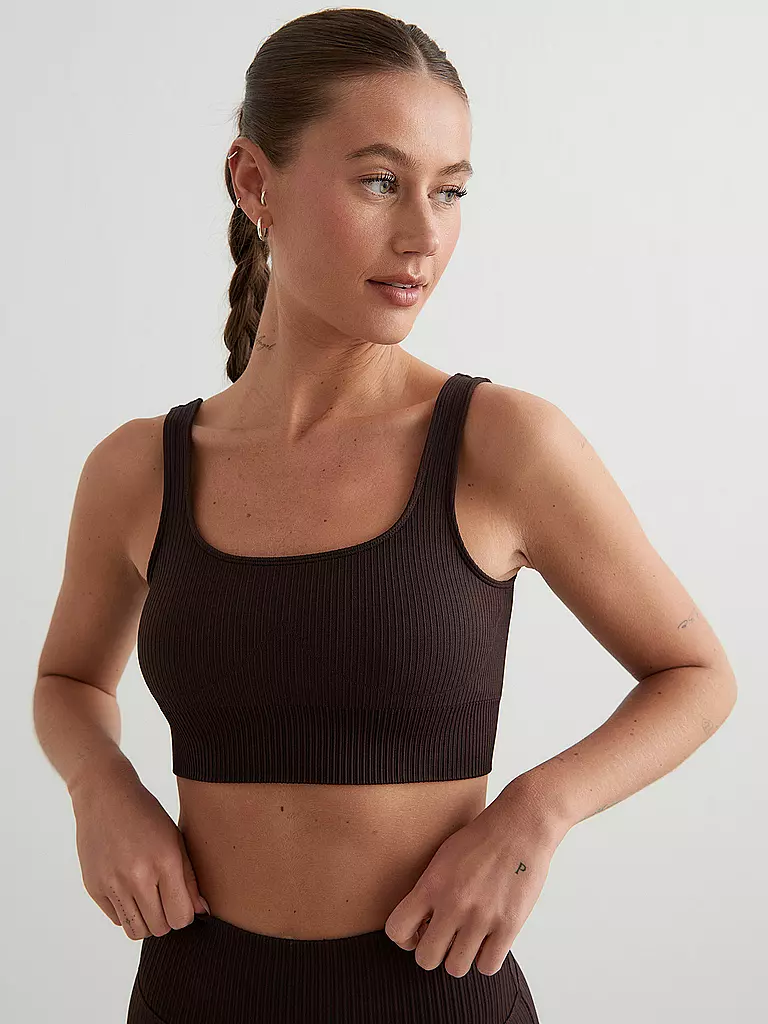 AIM'N | Damen Sport-BH Ribbed Seamless Medium Support | braun