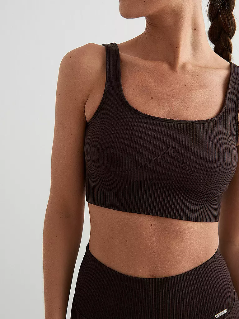 AIM'N | Damen Sport-BH Ribbed Seamless Medium Support | braun