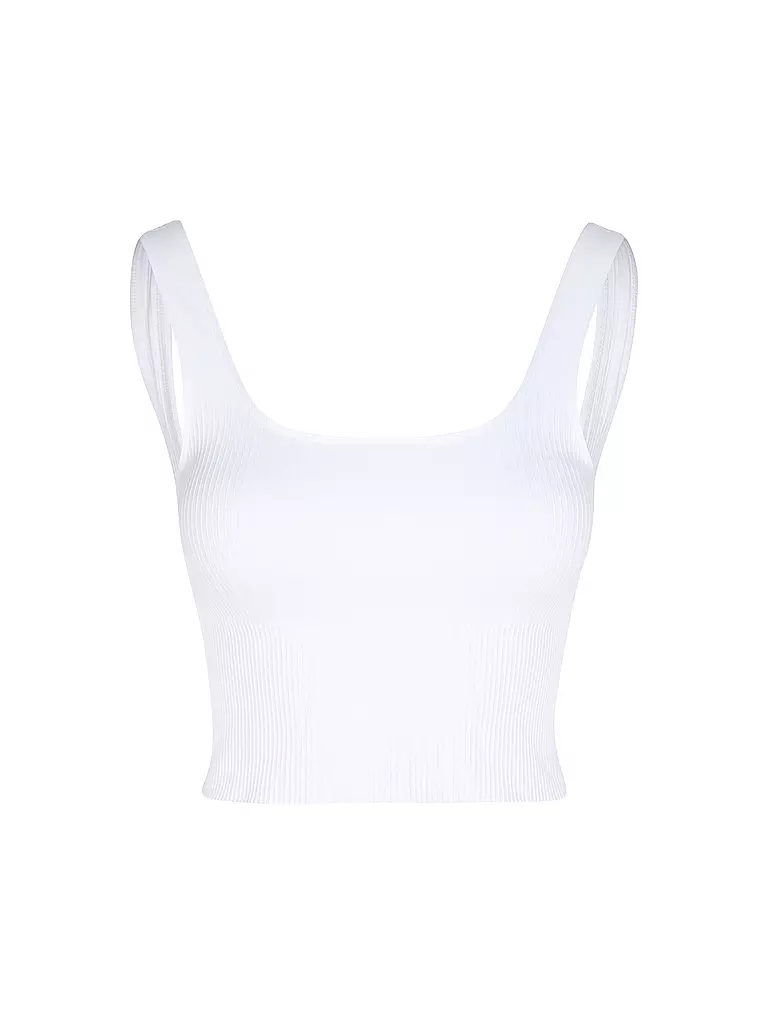 AIM'N | Damen Top Ribbed Seamless | weiss
