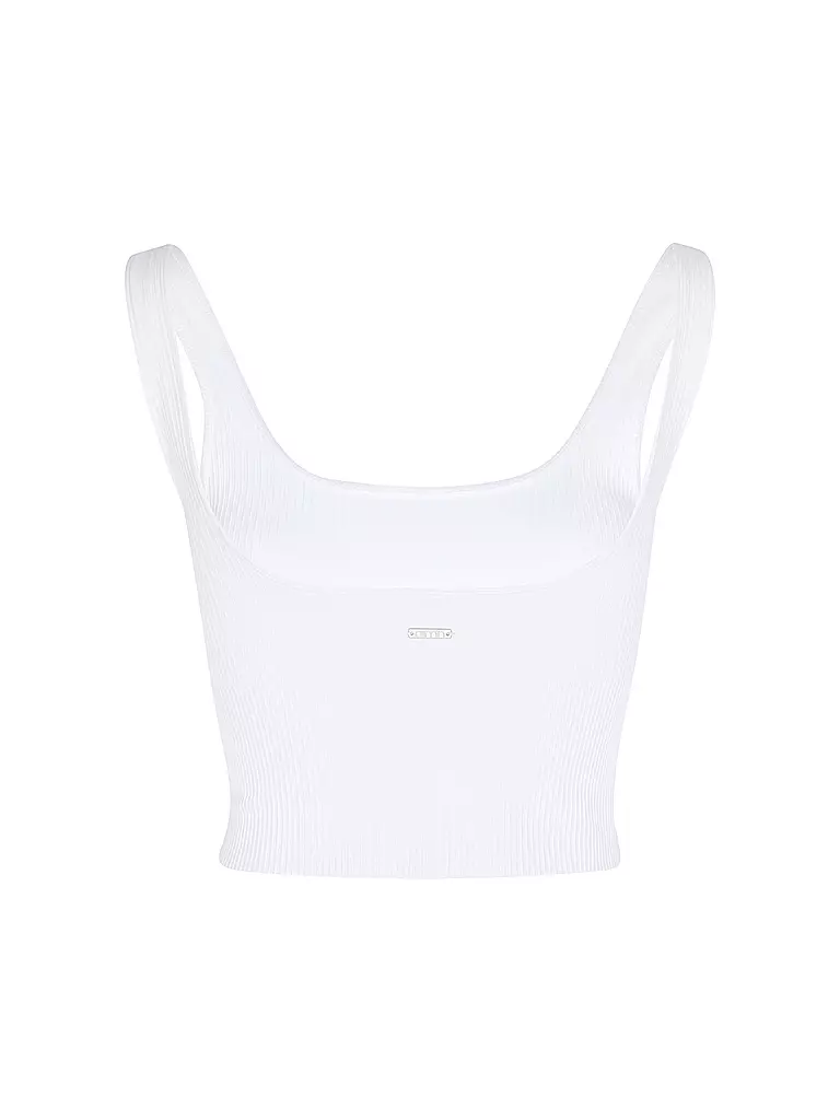 AIM'N | Damen Top Ribbed Seamless | weiss