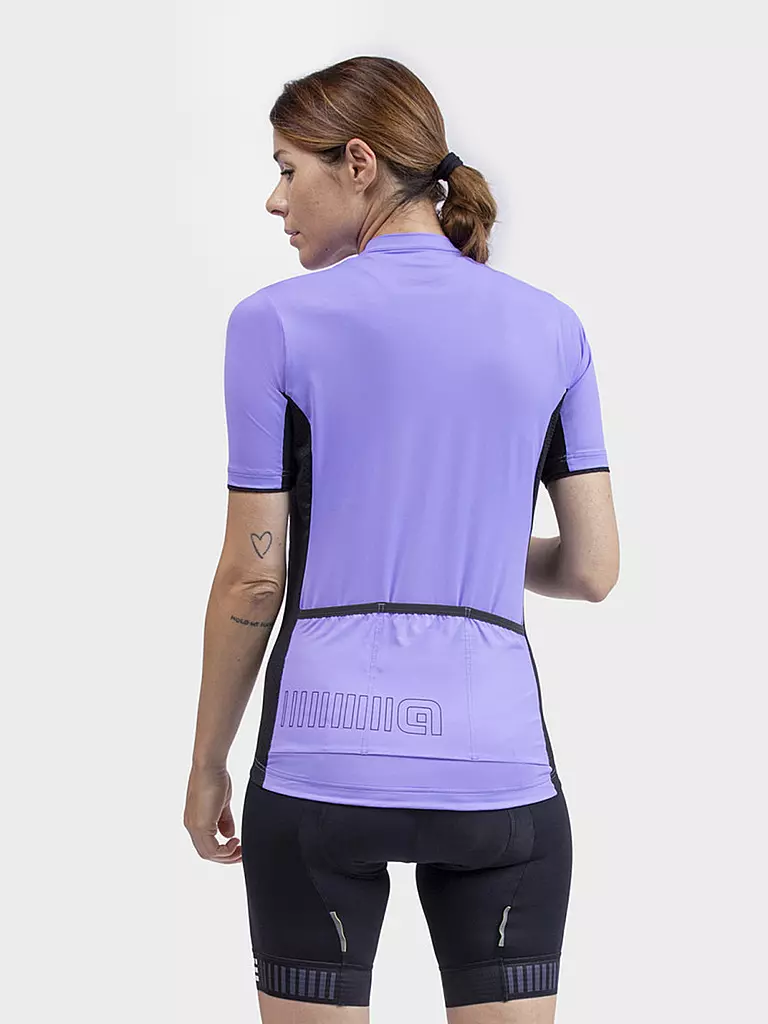 ALE | Damen Radtrikot Color Block | lila