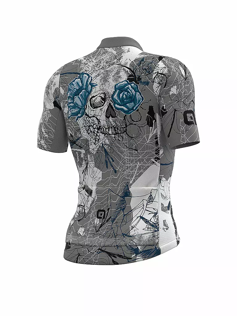 ALE | Herren Rad Trikot Skull | grau