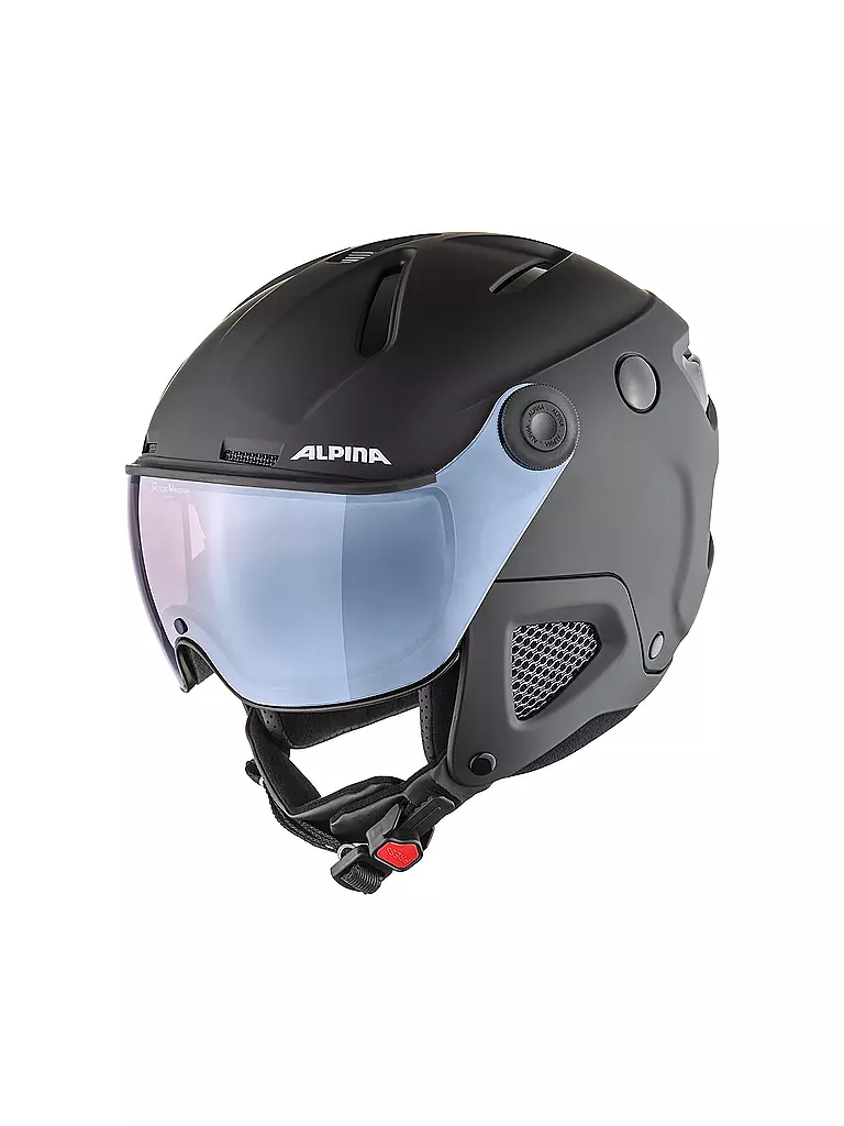 ALPINA | Skihelm Attelas Visor QVM | schwarz