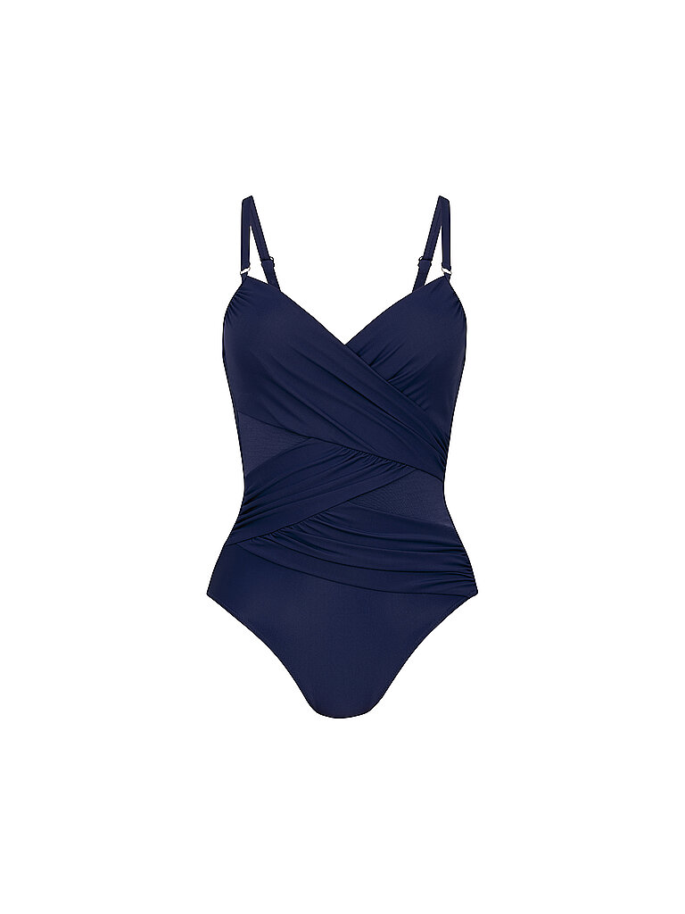 ANITA Damen Badeanzug Floral Illusion dunkelblau | 38C