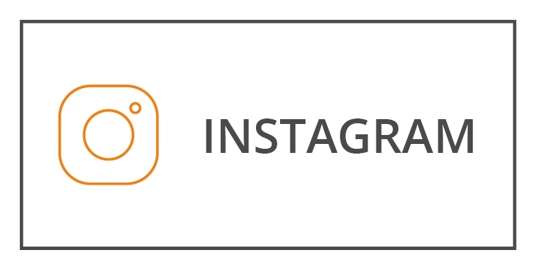 Instagram-Logo mit einem orange umrandeten Kamerasymbol auf der linken Seite und dem Wort „INSTAGRAM“ in grauer Schrift auf der rechten Seite, alles innerhalb eines rechteckigen Rahmens.
