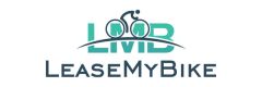 Das Logo von „Lease My Bike“ besteht aus den stilisierten Buchstaben „LMB“ und einem Fahrradmotiv. Darunter steht der Text „LeaseMyBike“.