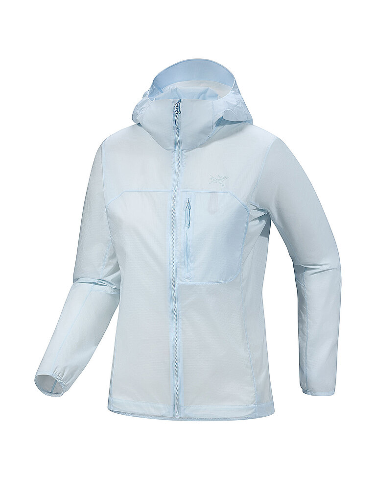 ARCTERYX Damen Windjacke Squamish Hoodie hellblau | S
