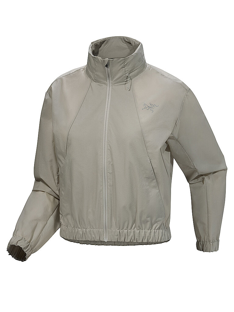 ARCTERYX Damen Windbreaker Naya Cropped Stow Hoodie grau | M