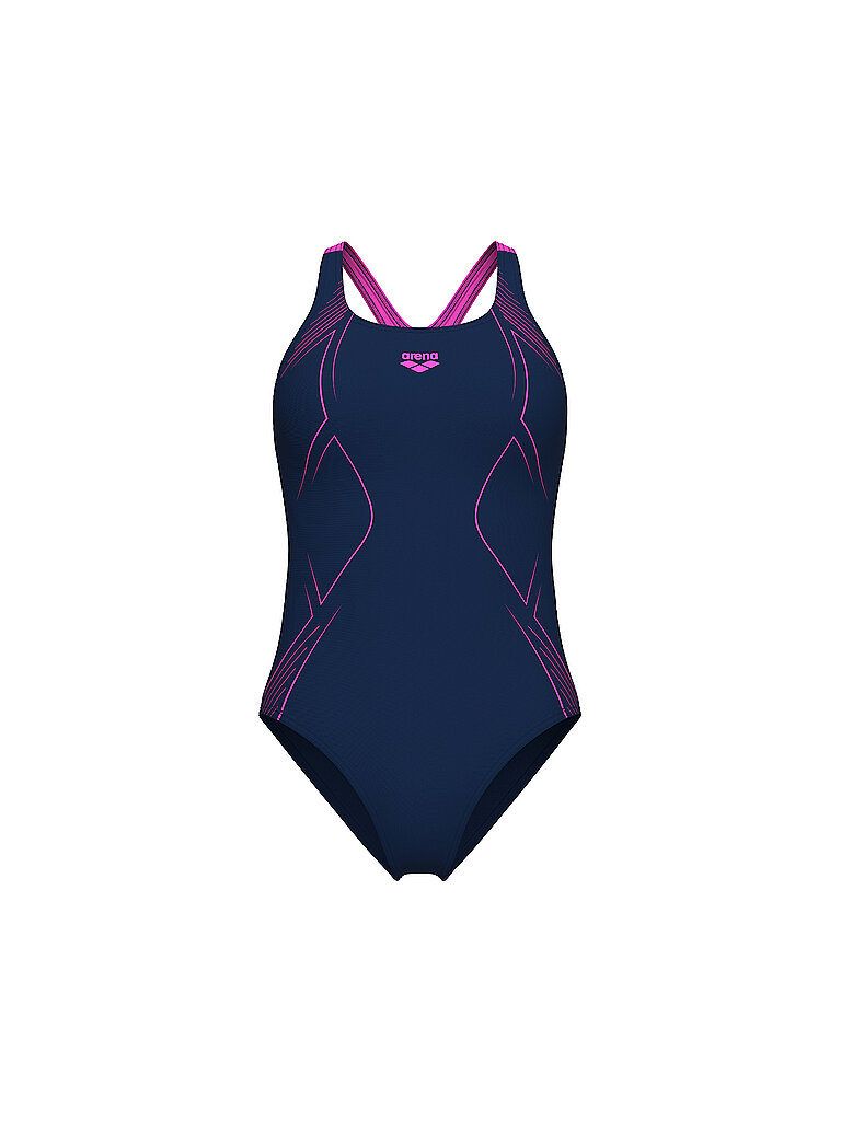 Arena Badeanzug Graphic Pro Dunkelblau | Damen Größe 38
