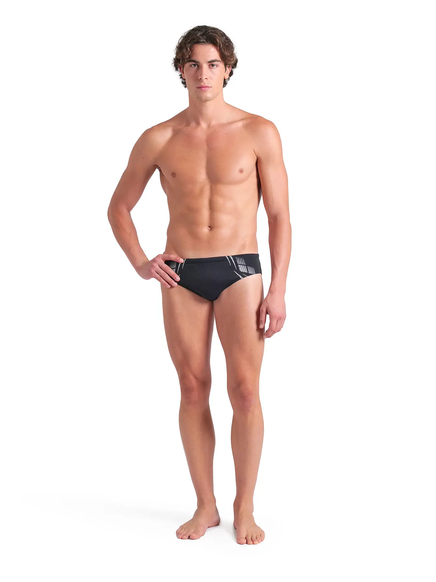 ARENA | Herren Badeslip Poseidonia | schwarz