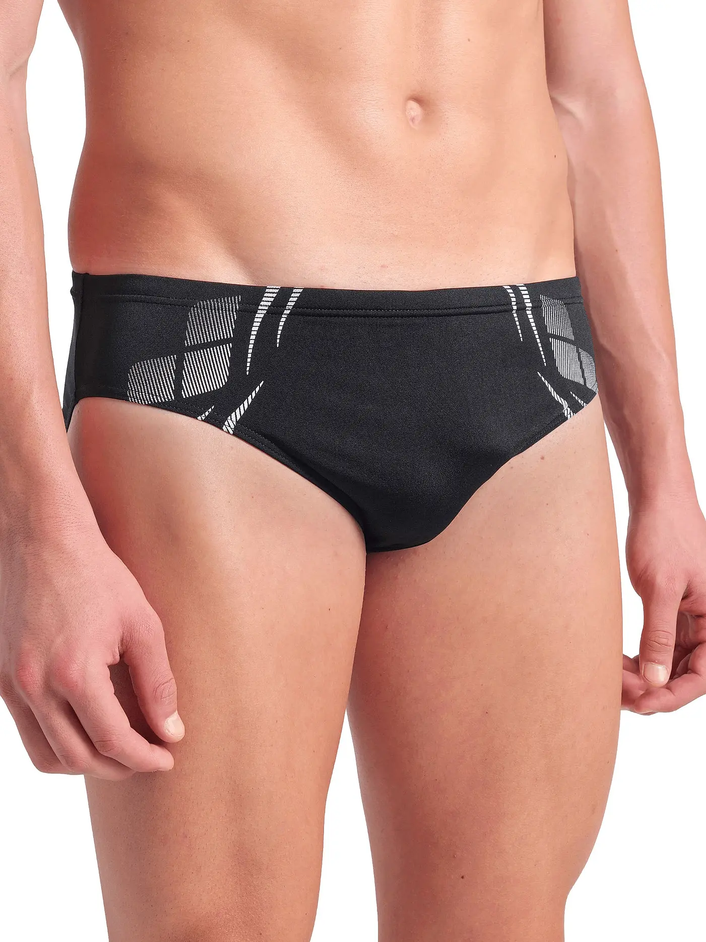 ARENA | Herren Badeslip Poseidonia | schwarz