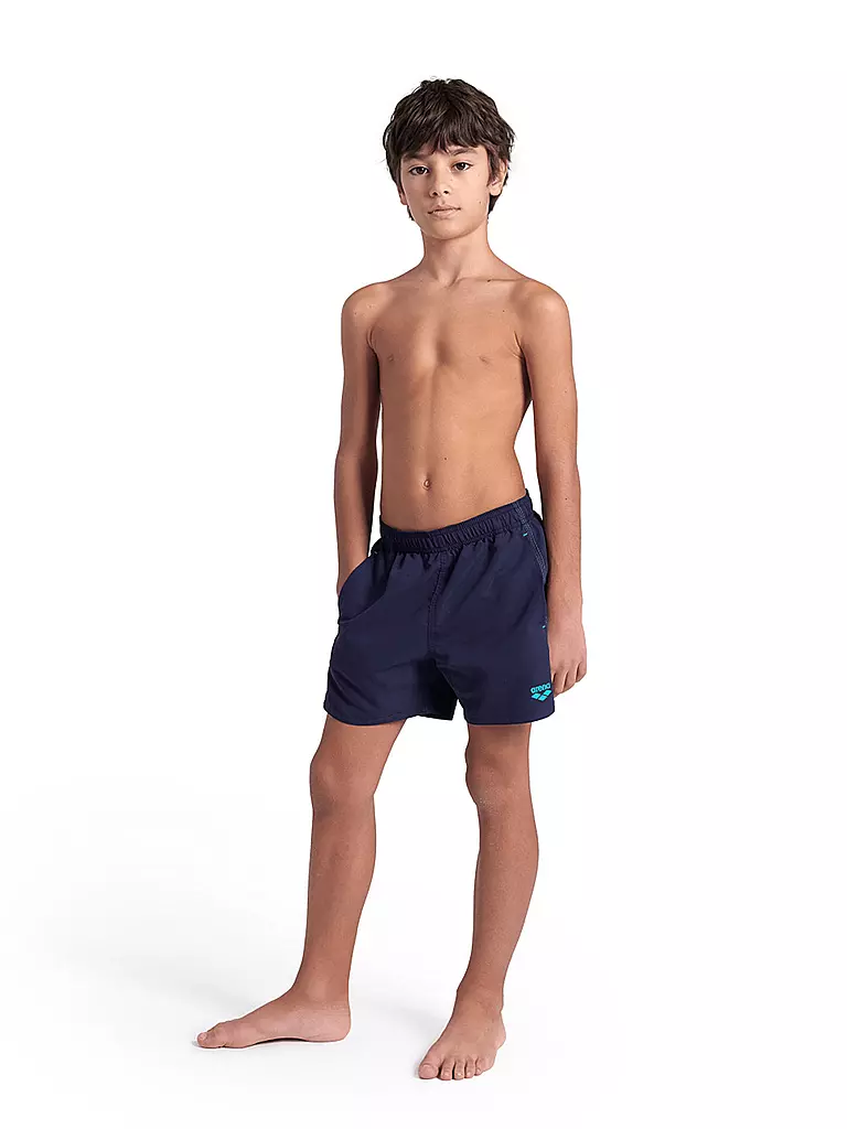 ARENA | Jungen Badeshort Boxer Solid | dunkelblau