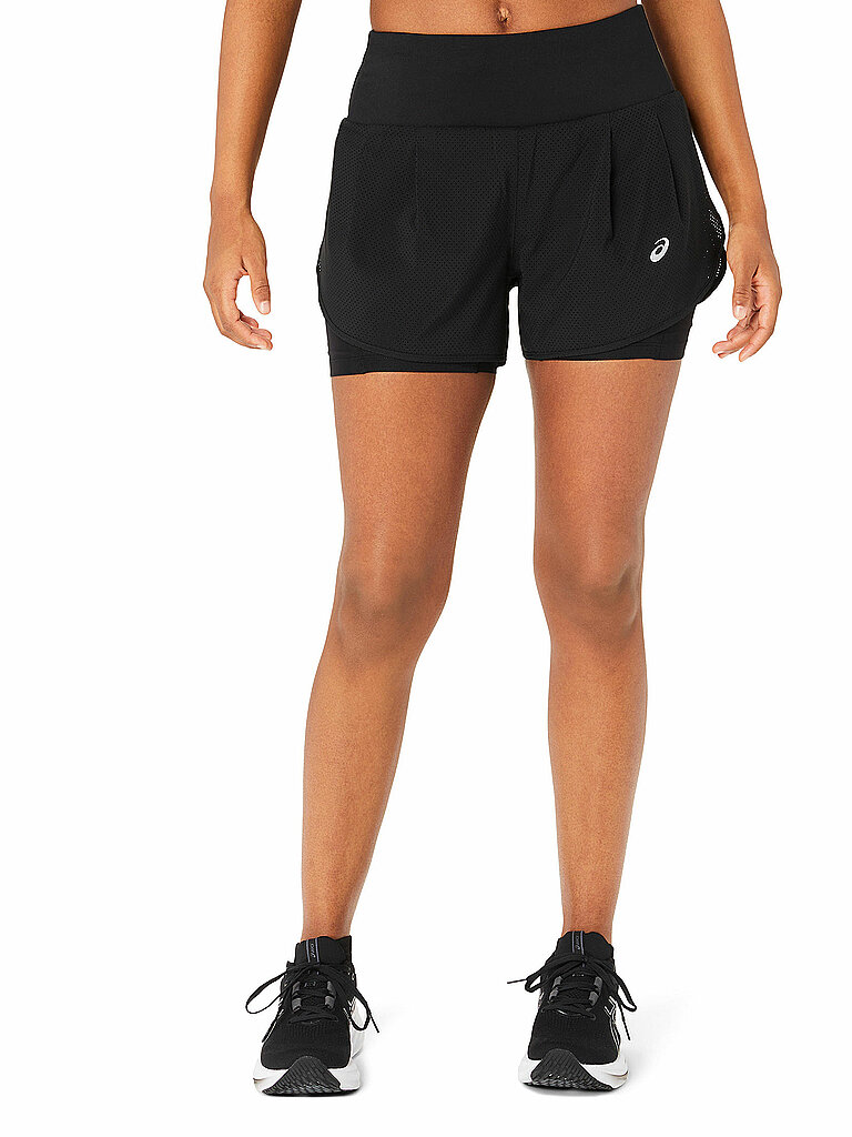 ASICS ASICS Damen 2in1 Laufshort Road 3.5IN schwarz | XS, schwarz