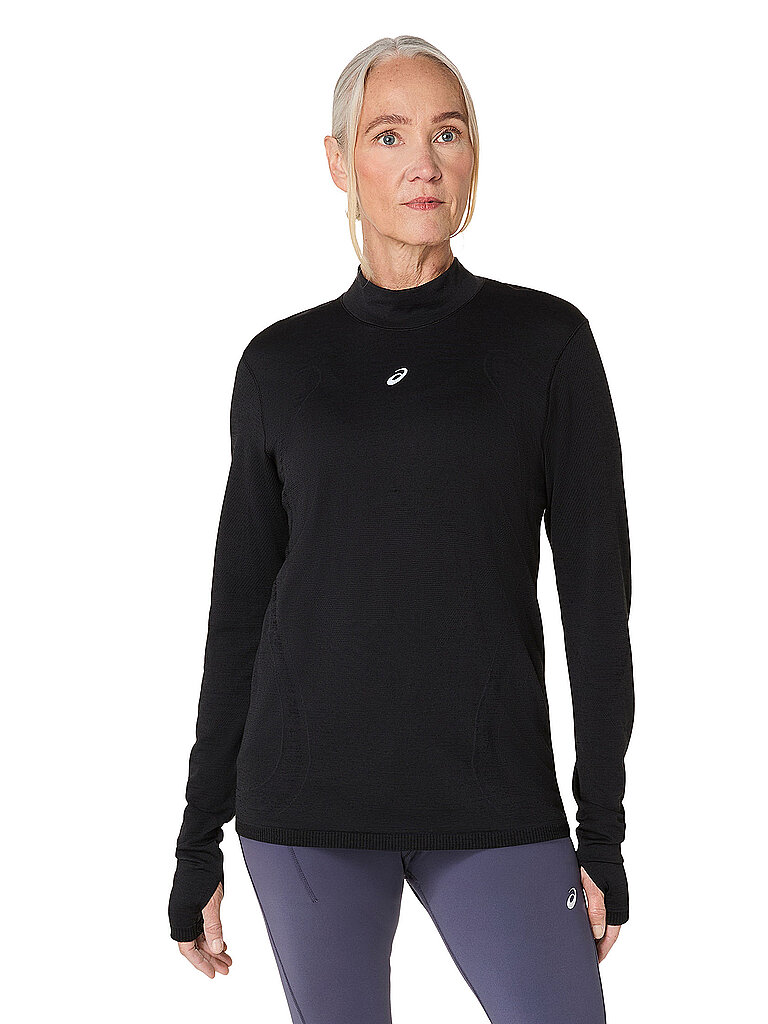 ASICS ASICS Damen Laufshirt Road Winter Seamless schwarz | XS, schwarz