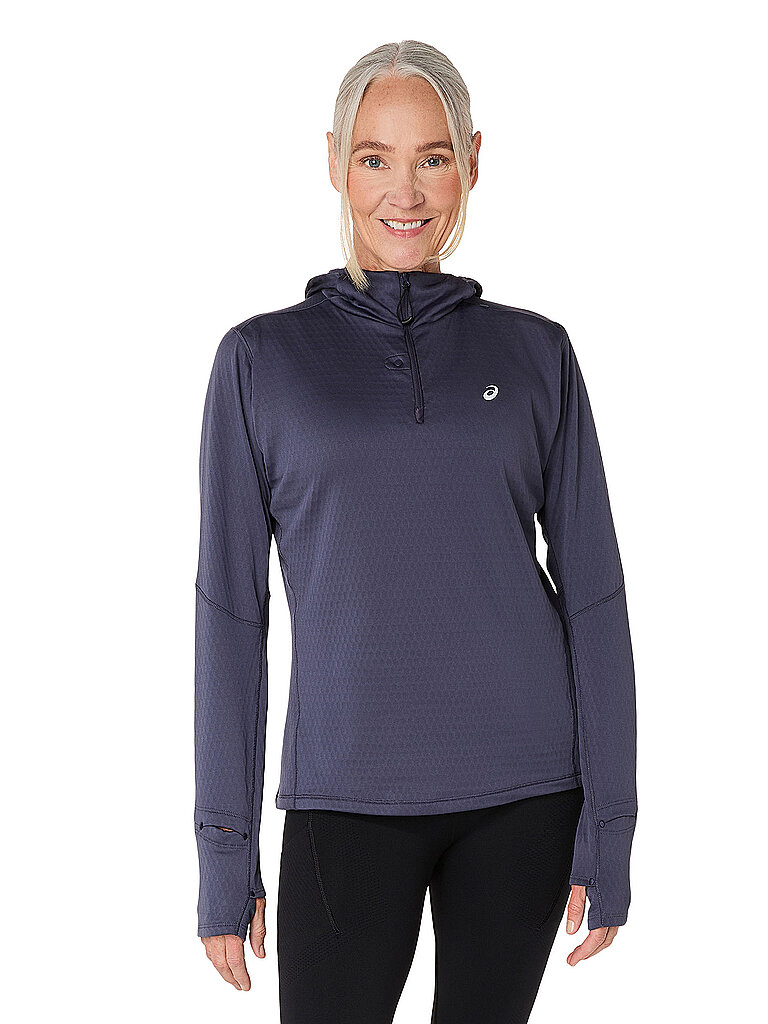 ASICS ASICS Damen Laufshirt Road Winter Hoodie dunkelblau | M, dunkelblau