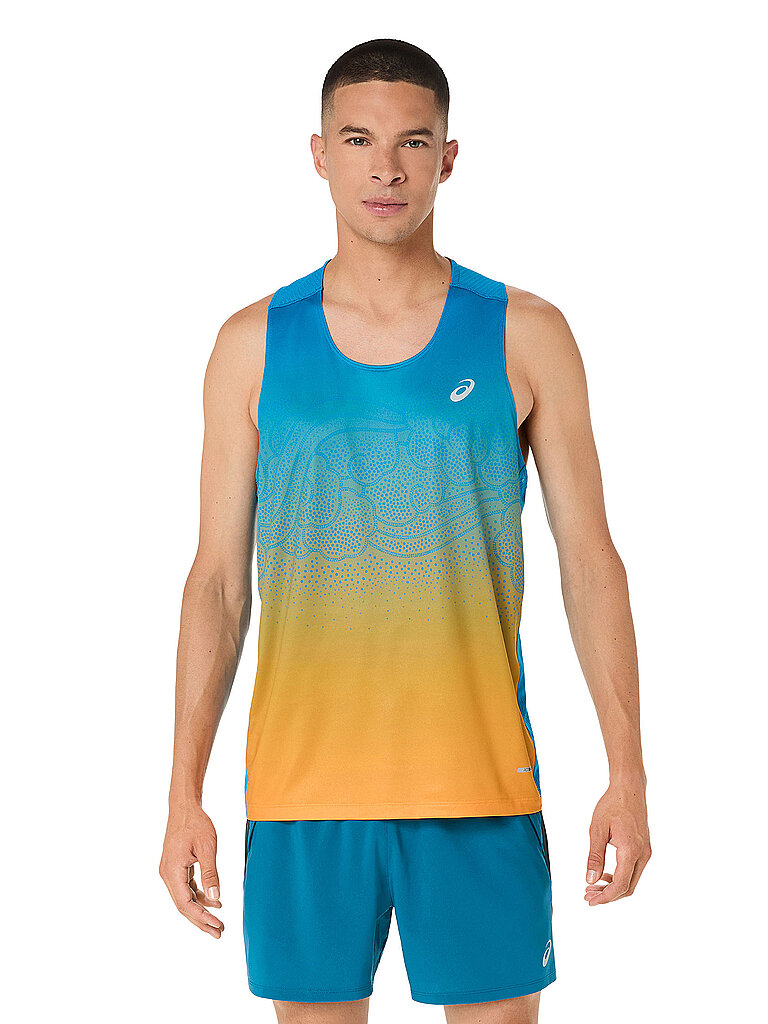 ASICS Herren Lauftank Road Fade blau | M