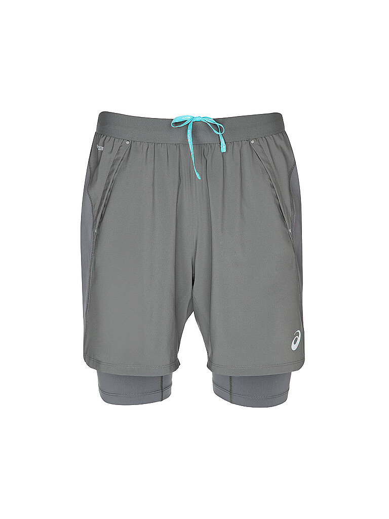 ASICS ASICS Herren Laufshort ROAD 2in1 7 grau | S, grau