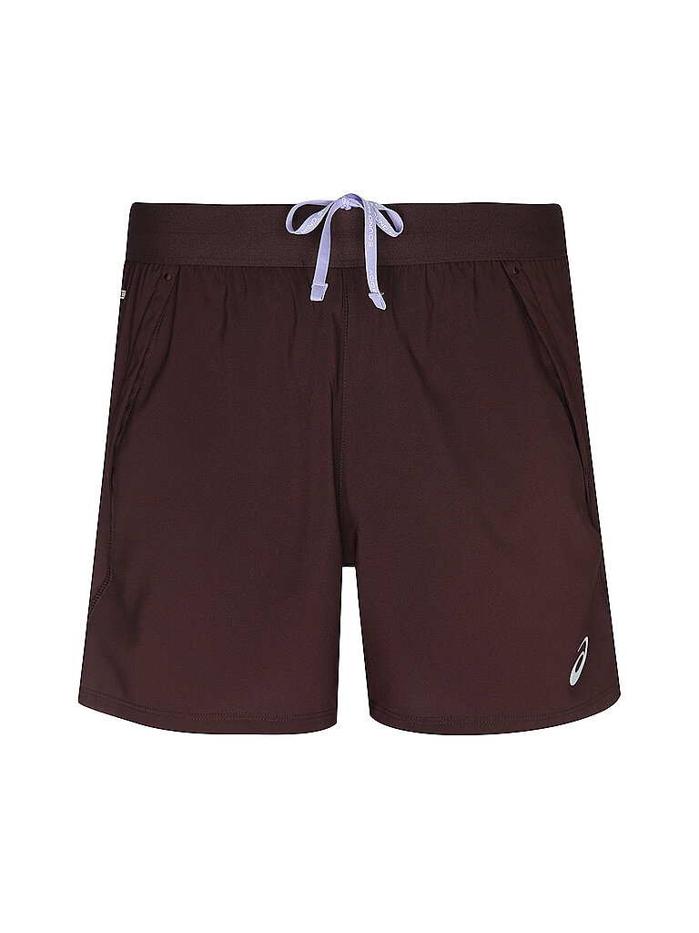 ASICS ASICS Herren Laufshort Road 5inch dunkelrot | S, dunkelrot